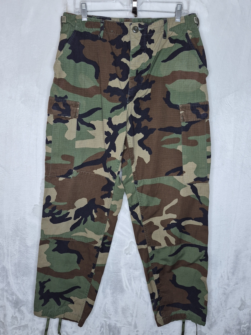 US Military Surplus Woodland Camo BDU Cargo Pants Medium Regular